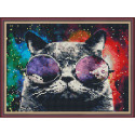 Космический кот Алмазная вышивка мозаика на подрамнике