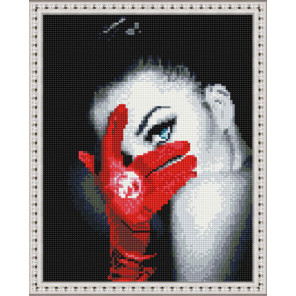  Красная перчатка Алмазная вышивка мозаика на подрамнике EQ10279