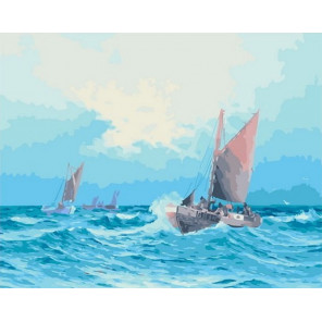  Море, корабли Раскраска картина по номерам на холсте Paintboy GX39646