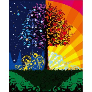 Дерево счастья 50х65см Раскраска по номерам акриловыми красками на холсте Menglei