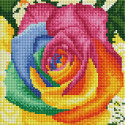 Радужная роза Алмазная вышивка мозаика АртФея