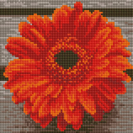  Оранжевая гербера Алмазная вышивка мозаика АртФея UC202