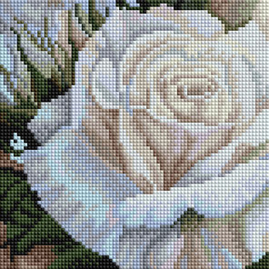  Роза белая Алмазная вышивка мозаика АртФея UC256
