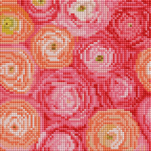  Розовые розы Алмазная вышивка мозаика АртФея UC258