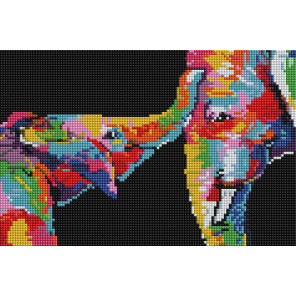  Радужные слоны Алмазная вышивка мозаика АртФея UD178