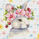 Кролик в цветах Алмазная вышивка мозаика Brilliart