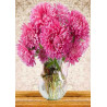  Розовые Астры Канва для вышивания лентами Каролинка КЛ-3081