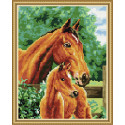Рыжие лошади Алмазная вышивка мозаика на подрамнике 