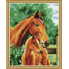  Рыжие лошади Алмазная вышивка мозаика на подрамнике  EQ10149