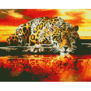  Леопард в ожидании Алмазная вышивка мозаика без подрамника GJW3668