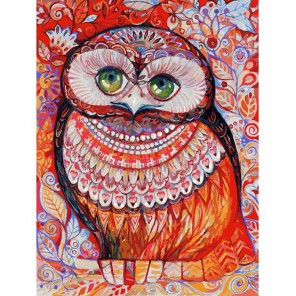 Медовая сова Раскраска ( картина ) по номерам акриловыми красками на холсте Белоснежка