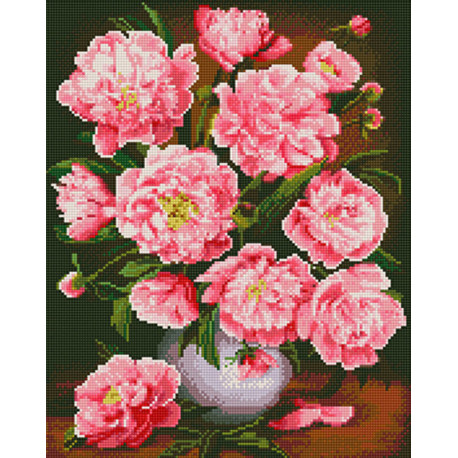 Набор для вышивки бисером Розовые пионы, P-195, 60.5х26см, ТМ Картины бисером
