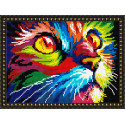 Цветной кот Алмазная вышивка мозаика на подрамнике