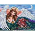 Ангел дома Канва с рисунком для вышивки бисером Конек