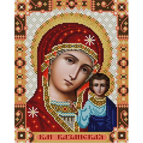  Богородица Казанская Канва с рисунком для вышивки бисером Конек 9270