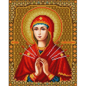  Богородица Семистрельная Канва с рисунком для вышивки бисером Конек 9277