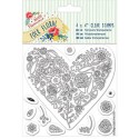 Сердце Folk Floral Штампы для скрапбукинга, кардмейкинга Docrafts