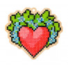  Сердце Алмазная мозаика подвеска U0331