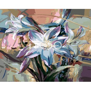 Лилии Раскраска ( картина ) по номерам акриловыми красками на холсте Iteso