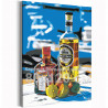  Натюрморт с напитками и лимоном Алкоголь Вино 80х120см Раскраска картина по номерам на холсте AAAA-RS549-80x120