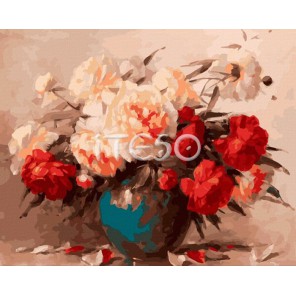 Сочные пионы Раскраска ( картина ) по номерам акриловыми красками на холсте Iteso