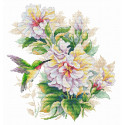 Колибри на цветках гибискуса Набор для вышивания Многоцветница