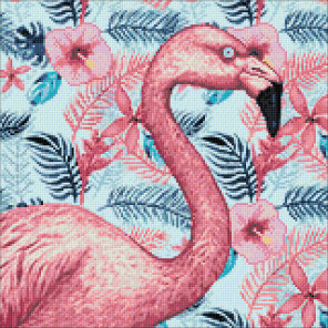 Экзотический фламинго Алмазная вышивка мозаика Гранни