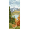  Горное озеро Ткань с рисунком для вышивания Матренин Посад 0865