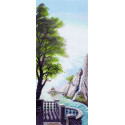 Скалистый берег Ткань с рисунком для вышивания Матренин Посад