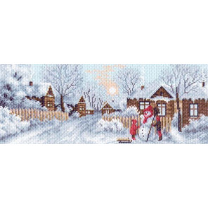  Зима Ткань с рисунком для вышивания Матренин Посад 1203