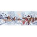 Зима Ткань с рисунком для вышивания Матренин Посад
