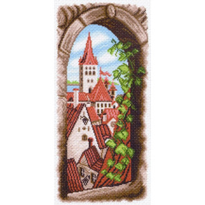 Вид из окна Ткань с рисунком для вышивания Матренин Посад 1500