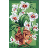  Орхидеи Ткань с рисунком для вышивания Матренин Посад 0746