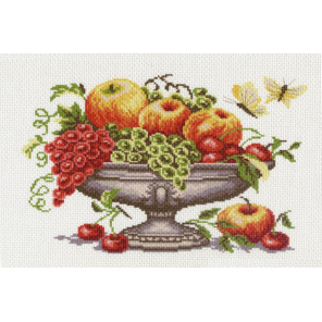  Ваза с фруктами Ткань с рисунком для вышивания Матренин Посад 0385