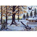 Ранний снег Ткань с рисунком для вышивания Матренин Посад