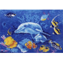Подводный мир Ткань с рисунком для вышивания Матренин Посад