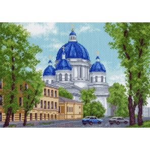  Троицкий собор Ткань с рисунком для вышивания Матренин Посад 0919
