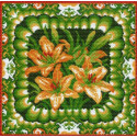 Нежные лилии Ткань с рисунком для вышивания Матренин Посад