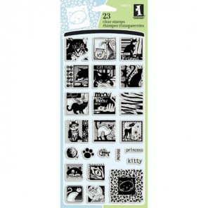 Кошки Штампы прозрачные Набор для скрапбукинга, кардмейкинга Inkadinkado