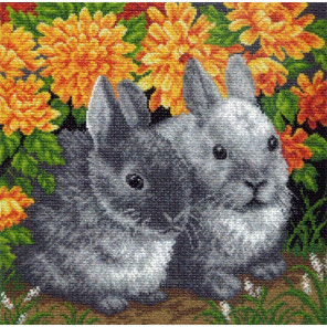  Кролики Ткань с рисунком для вышивания Матренин Посад 1007