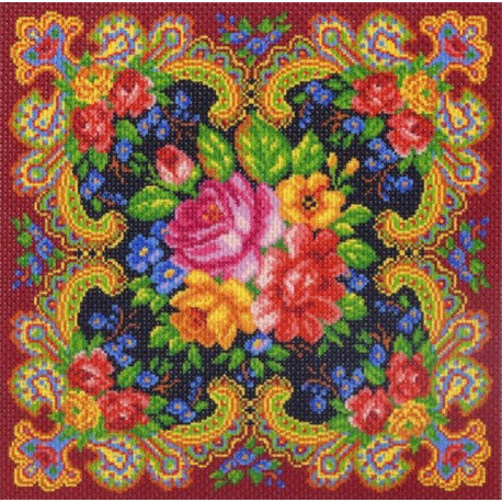  Цветочная вселенная Ткань с рисунком для вышивания Матренин Посад 1028