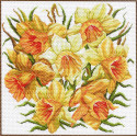 Нежные цветы Ткань с рисунком для вышивания Матренин Посад