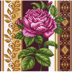  Розовый каприз 2 Ткань с рисунком для вышивания Матренин Посад 1420