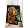 Костюм кота Хэллоуин Happy Halloween Праздник Раскраска картина по номерам на холсте