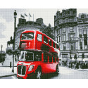 Красный автобус в Лондоне Алмазная вышивка мозаика без подрамника