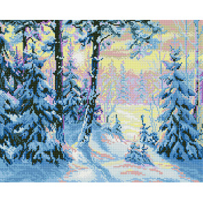  Елки под снегом Алмазная вышивка мозаика без подрамника GJW3991