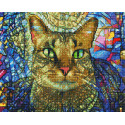 Кошка мозайка Алмазная вышивка мозаика без подрамника