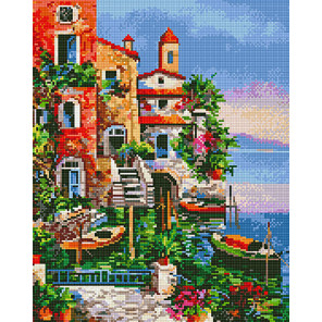  Дом с видом на море Алмазная вышивка мозаика без подрамника GJW5554