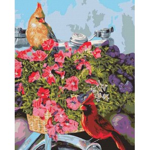 Весенний велосипед Раскраска картина по номерам акриловыми красками Plaid | Купить раскраски по номерам