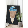  Мороженое Морская волна Раскраска картина по номерам на холсте AAAA-C0183